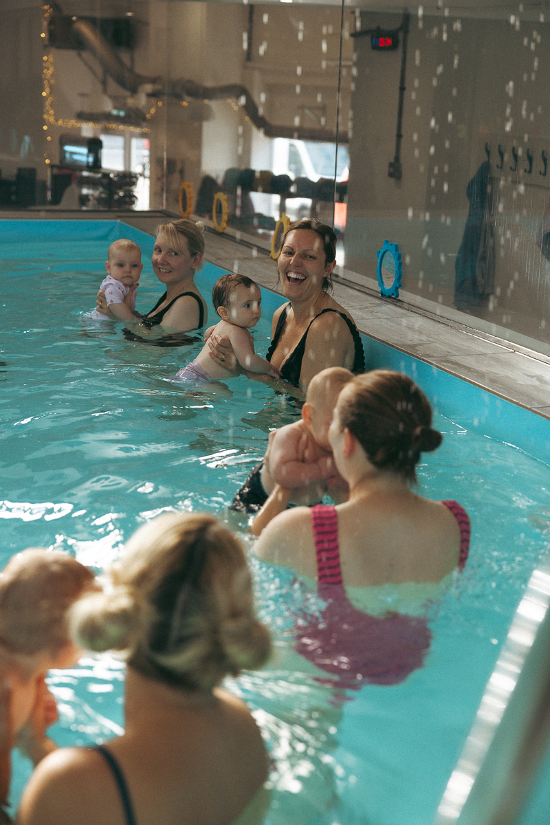 Baby swimming at First Swim